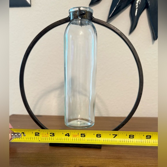 Metal and Glass Bud Vase - Picture 5 of 6